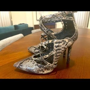 Guess Snake Skin Heels 7.5